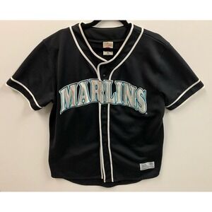 Vintage Florida Miami Marlins Jersey Men Medium 38-40 Navy Blank